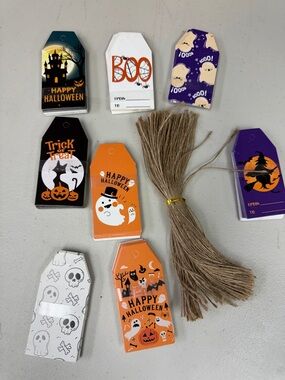 Sallyfashion 160 piece Halloween Gift Tags Bundle - Orange, Black, Purple, White